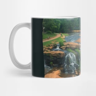 Photo of Greenville South Carolina skyline blue sky sunset USA city break Mug